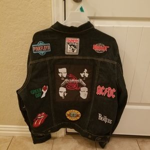Mens denim rocker jacket.  Sz xl